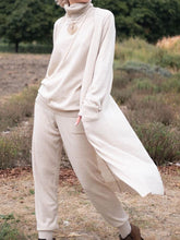 Load image into Gallery viewer, Simple Solid Color High Neck Knit Three-piece Suit