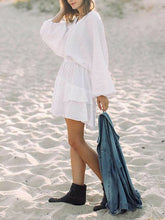 Load image into Gallery viewer, Long Sleeve V-neck Casual Dress