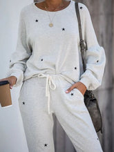 Load image into Gallery viewer, Fashion Round Neck Long Sleeve Two-piece Suit