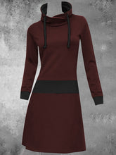 Load image into Gallery viewer, Leisure Sports Hooded Women'S Sweater Dress