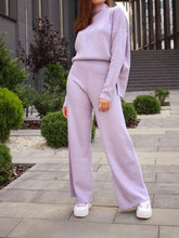 Load image into Gallery viewer, Cosy Solid Color Turtleneck Knit Set