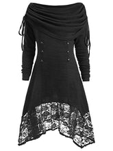 Load image into Gallery viewer, Solid Color Buttons Long Sleeve Dress