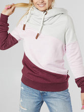 Load image into Gallery viewer, Fashion Casual Hooded Color Block Sweatshirt