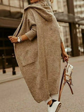 Load image into Gallery viewer, Pocket Hooded Casual Cardigan