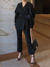 Load image into Gallery viewer, Fashion Solid Color V-neck Long Sleeve Casual Jacket