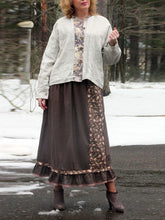 Load image into Gallery viewer, Retro Print Loose Long Sleeve Shirt Skirt Two-piece Suit