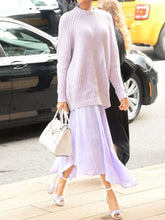 Load image into Gallery viewer, Fashion Elegant Round Neck Long Sleeve Solid Color Two-piece Suit