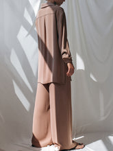 Load image into Gallery viewer, Fashion Casual Loose Lapel Long Sleeve Solid Color Two-piece Suit
