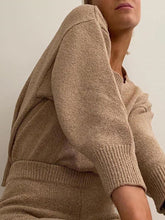 Load image into Gallery viewer, Fashion Casual Solid Color Long Sleeve Round Neck Two-piece Suit