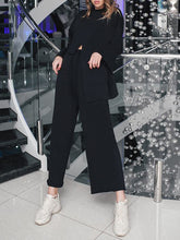 Load image into Gallery viewer, Simple Casual Loose Long-Sleeved Top Pants Suit