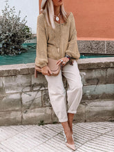 Load image into Gallery viewer, Pure Color Casual Knitted Loose Two-piece Suit