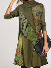 Load image into Gallery viewer, Casual Loose High Collar Long Sleeve High Collar Dress