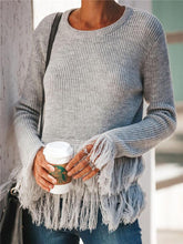 Load image into Gallery viewer, Autumn And Winter Ladies Tassel Knitted Sweater
