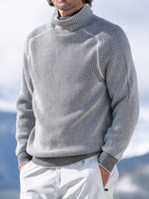 Load image into Gallery viewer, Pure Color Fashion High Neck Long Sleeve Knitted Sweater