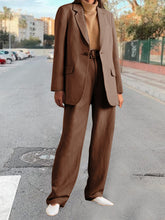 Load image into Gallery viewer, Two-piece Women's Solid Color Comfortable Suit