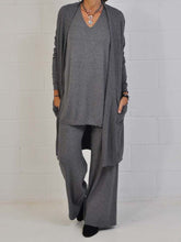 Load image into Gallery viewer, Casual Solid Color Long Sleeve V-neck Three-piece Suit