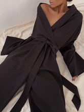 Load image into Gallery viewer, Fashion Simple Solid Color V-neck Long-sleeved Jumpsuit