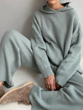 Load image into Gallery viewer, Casual Loose Hooded Knitted Suit
