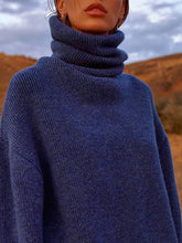 Load image into Gallery viewer, Simple and Comfortable High Neck Long Sleeve Sweater