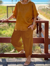 Load image into Gallery viewer, Casual Loose Round Neck Short Sleeve Top and Pants Suit