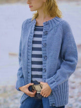 Load image into Gallery viewer, Pure Color Warm Knitting Ladies Chunky Jacket Sweater