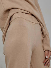 Load image into Gallery viewer, Fashion Turtleneck Sweater Two-Piece Suit