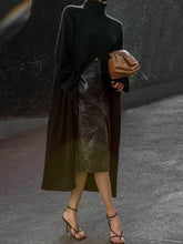 Load image into Gallery viewer, Fashion Simple High Neck Long Sleeve Knitted Dress