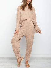 Load image into Gallery viewer, Lazy Home Furnishing Pure Color Twist Women's Knitted Suit