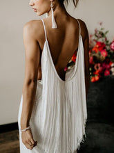 Load image into Gallery viewer, Fashion Suspenders Sleeveless Back Tassel Evening Dress