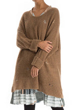 Load image into Gallery viewer, Casual Loose Solid Color Long-sleeved Ripped Top