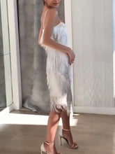 Load image into Gallery viewer, Sexy Suspender Tassel Elegant Evening Dress