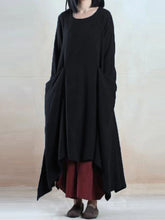 Load image into Gallery viewer, Casual Lazy Solid Color Women'S Cotton And Linen Dress