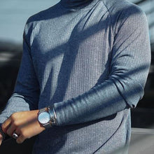 Load image into Gallery viewer, Men'S Fashion High Collar Casual Solid Color Long Sleeve T-Shirt