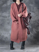 Load image into Gallery viewer, Autumn And Winter Casual Loose Contrast Color Women'S Sweater Dress