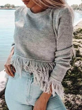 Load image into Gallery viewer, Autumn And Winter Ladies Tassel Knitted Sweater