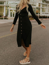 Load image into Gallery viewer, Autumn Winter Button Knit Dress