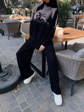 Load image into Gallery viewer, Women'S Casual Solid Color High Neck Knitted Two-Piece Suit