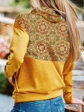 Load image into Gallery viewer, Ladies Printed Casual Drawstring Hoodie