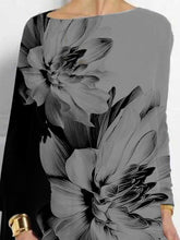Load image into Gallery viewer, Crew Neck Floral Casual Shirts & Tops