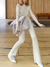 Load image into Gallery viewer, Fashion Solid Color Round Neck Long Sleeve Knitted Casual Two-piece Suit