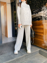 Load image into Gallery viewer, Women'S Casual Solid Color High Neck Knitted Two-Piece Suit
