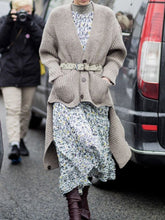 Load image into Gallery viewer, Fashion Casual Long-sleeved Solid Color Irregular Sweater Cardigan