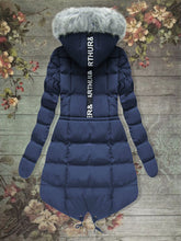 Load image into Gallery viewer, Women's Mid-length Zipper Hooded Cotton Coat