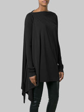 Load image into Gallery viewer, Pure Color Simple Loose Hem Round Neck Top