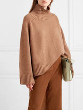 Load image into Gallery viewer, Pure Color Fashion Casual High Neck Knitted Two-Piece Suit