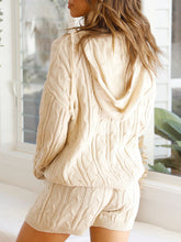 Load image into Gallery viewer, Hat Long Sleeve Sweater Shorts Casual Suit