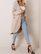 Load image into Gallery viewer, Pure Color Zipper Casual Loose Hooded Sweatshirt