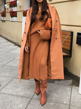 Load image into Gallery viewer, Fashion Long-sleeved V-neck Knitted Casual Two-piece Suit