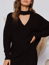 Load image into Gallery viewer, Sweater Long Sleeve Solid Color Fashion Two-piece Suit