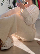 Load image into Gallery viewer, Fashion Casual V-neck Long Sleeve Solid Color Two-piece Suit